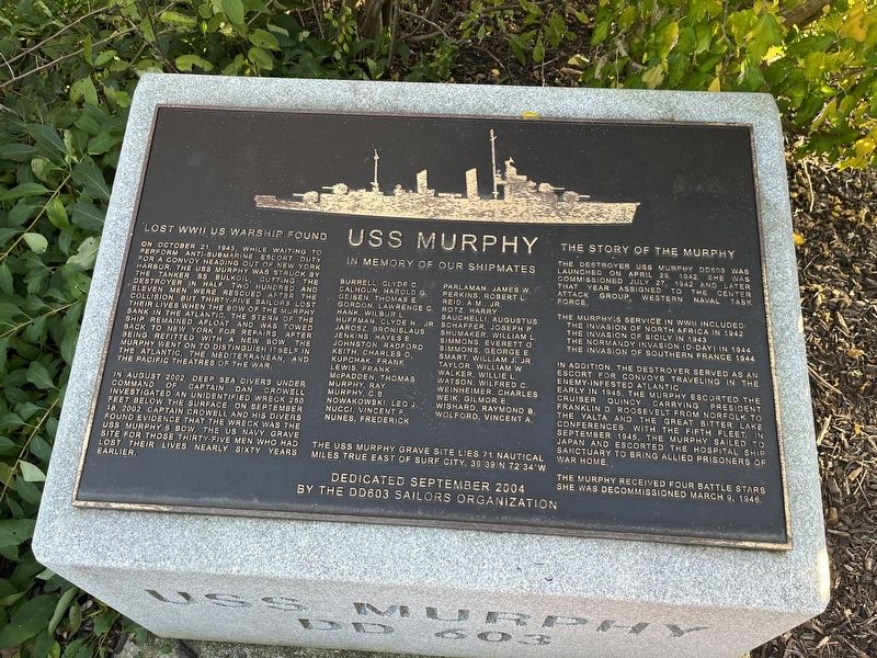 USS Murphy Marker image. Click for full size.