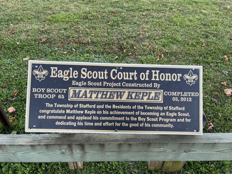 Nearby dedication plaque. Click for full size. Nearby dedication plaque image. Click for full size.