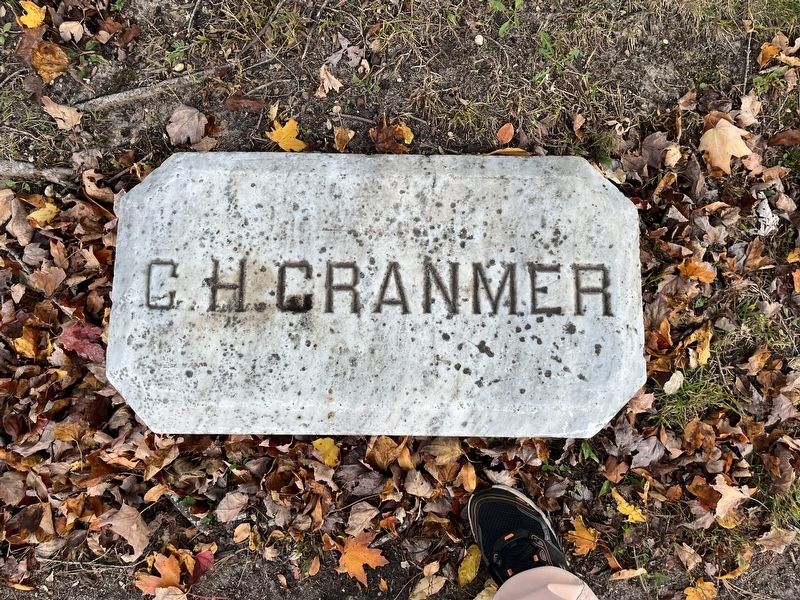 C.H. Cranmer name stone at the foot of the marker image. Click for full size.