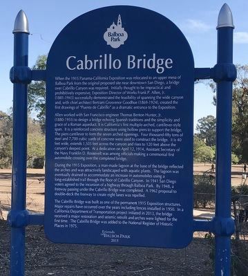 Cabrillo Bridge Marker image. Click for full size.