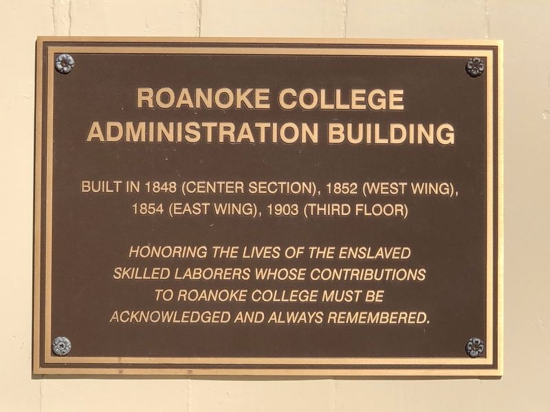 Roanoke College Administration Building Marker image. Click for full size.