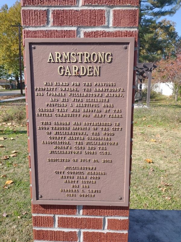 Armstrong Garden Marker image. Click for full size.