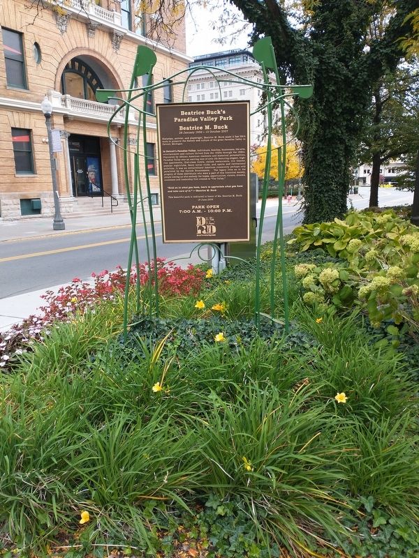 Beatrice Buck's Paradise Valley Park Marker image. Click for full size.