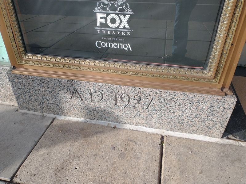 Fox Theater Date Stone image. Click for full size.