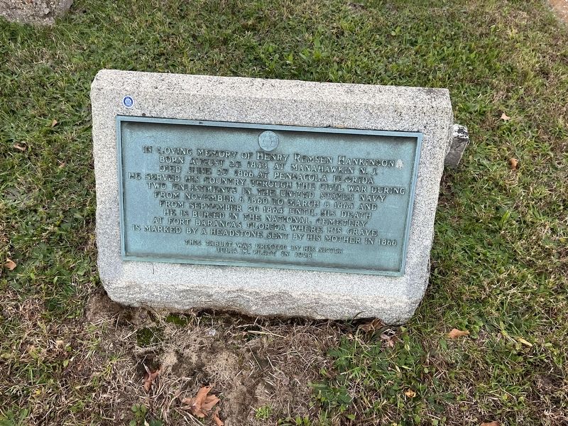 Henry Remsen Hankeinson Marker image. Click for full size.