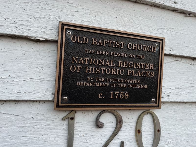 National Register of Historic Places plaque for the church building image. Click for full size.