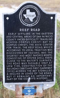 Reef Road Marker image. Click for full size.