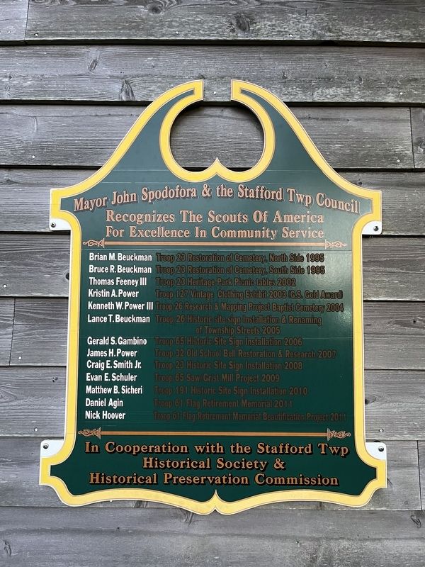 Additional sign on the side of the shed image. Click for full size.