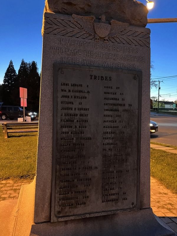 Native American World War I Memorial image. Click for full size.
