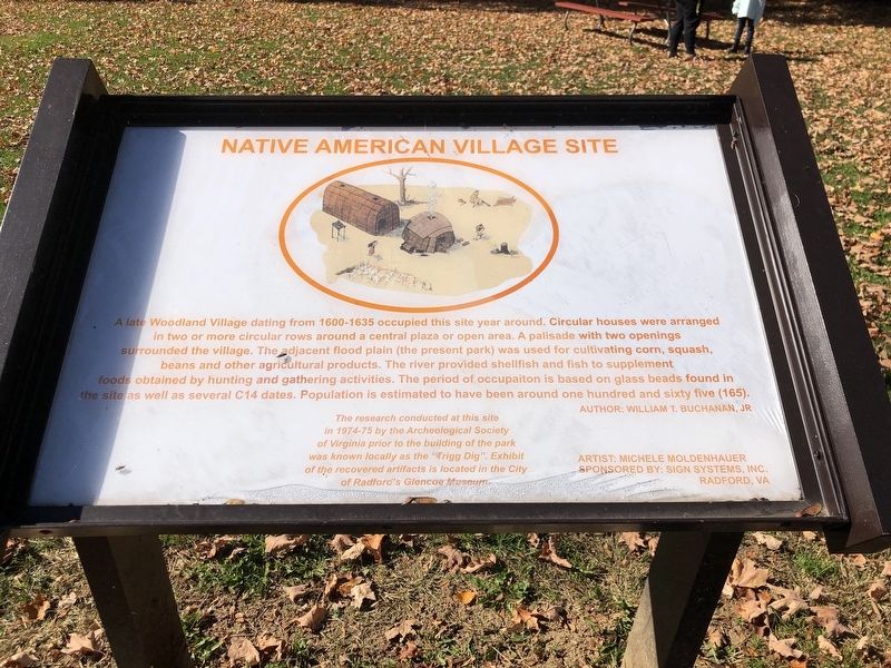 Native American Village Site Marker image. Click for full size.