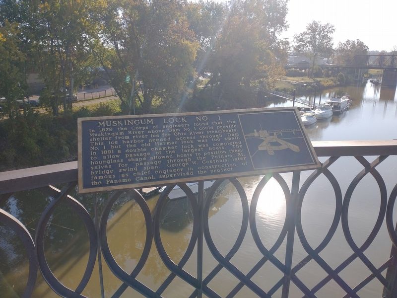 Muskingum Lock No. 1 Marker image. Click for full size.