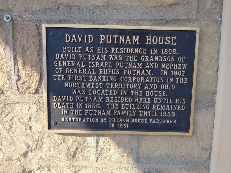 David Putnam House Marker image. Click for full size.