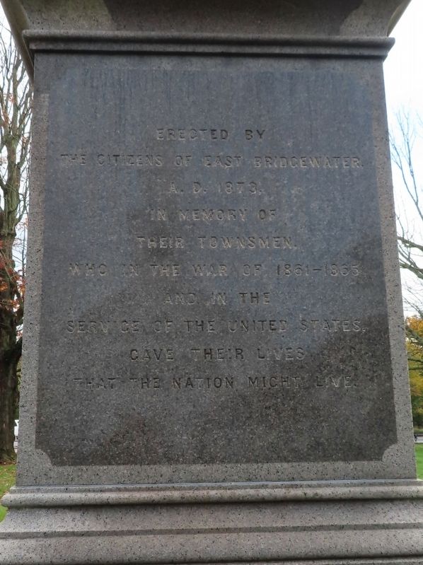 East Bridgewater Civil War Memorial image. Click for full size.