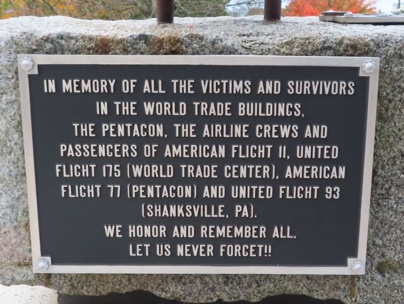 East Bridgewater 9/11 Memorial image. Click for full size.