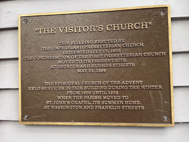 "The Visitor's Church" Marker image. Click for full size.