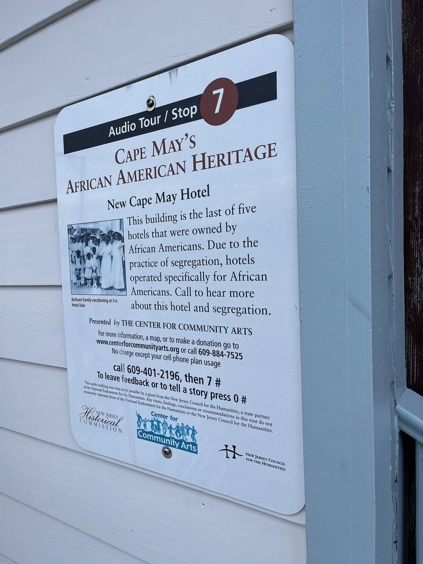 New Cape May Hotel Marker image. Click for full size.
