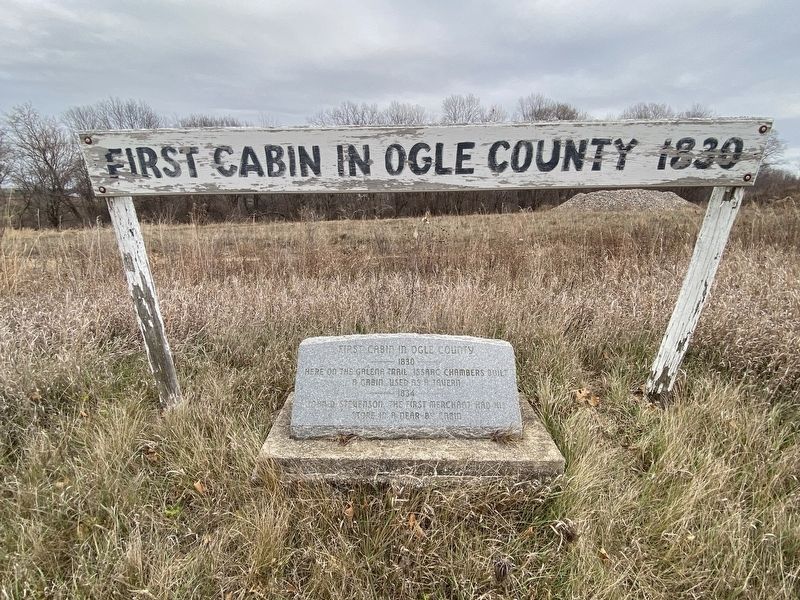 First Cabin in Ogle County Marker image. Click for full size.