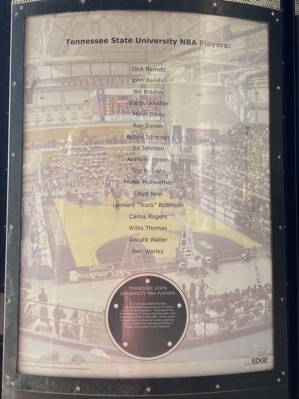 Tennessee State University NBA Players Marker image. Click for full size.