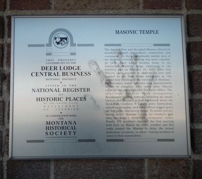 Masonic Lodge Marker. Click for full size. Masonic Lodge Marker image. Click for full size.