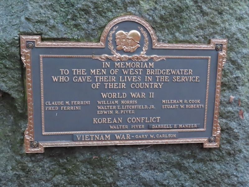 West Bridgewater World War II Vietnam War Memorial image. Click for full size.