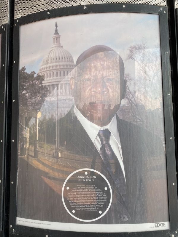 Congressman John Lewis Marker image. Click for full size.