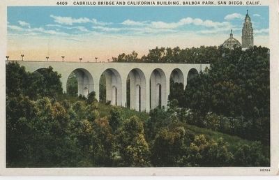 Cabrillo Bridge and California Building, Balboa Park, San Diego, Calif. image. Click for full size.