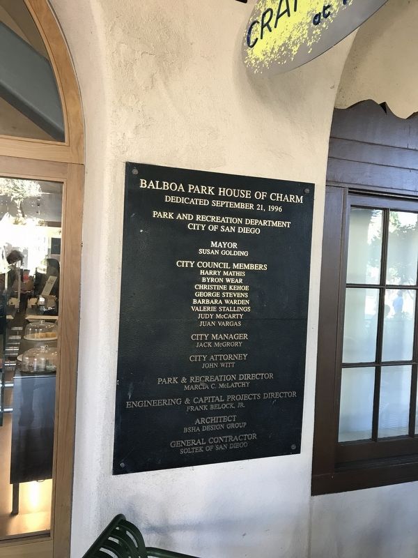 House of Charm Re-dedication Plaque image. Click for full size.