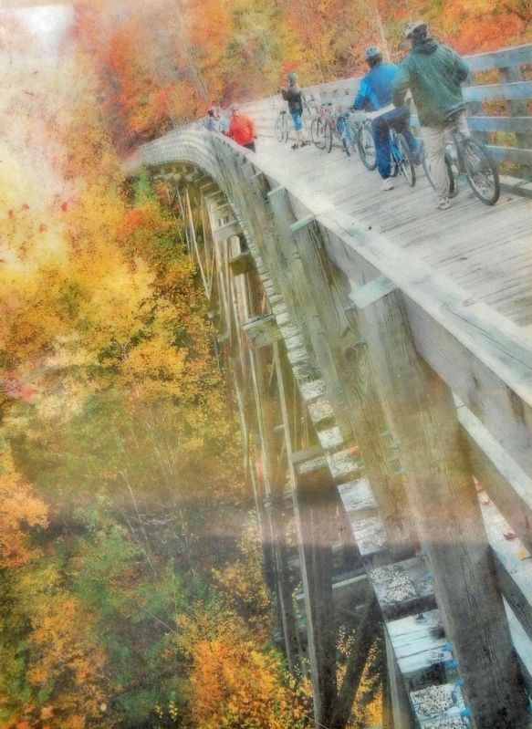 Marker detail: Railroad Trestle on the Virginia Creeper Trail image. Click for full size.