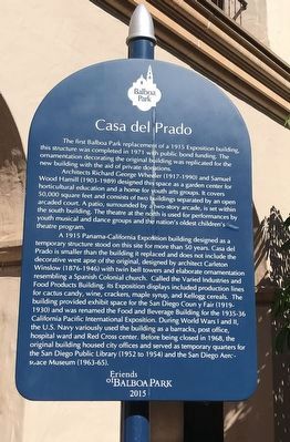 Casa del Prado Marker image. Click for full size.