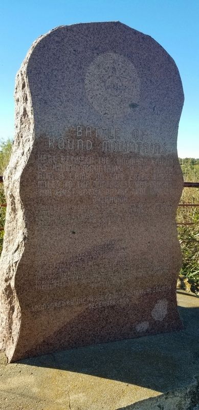 Battle of Round Mountains Marker image. Click for full size.