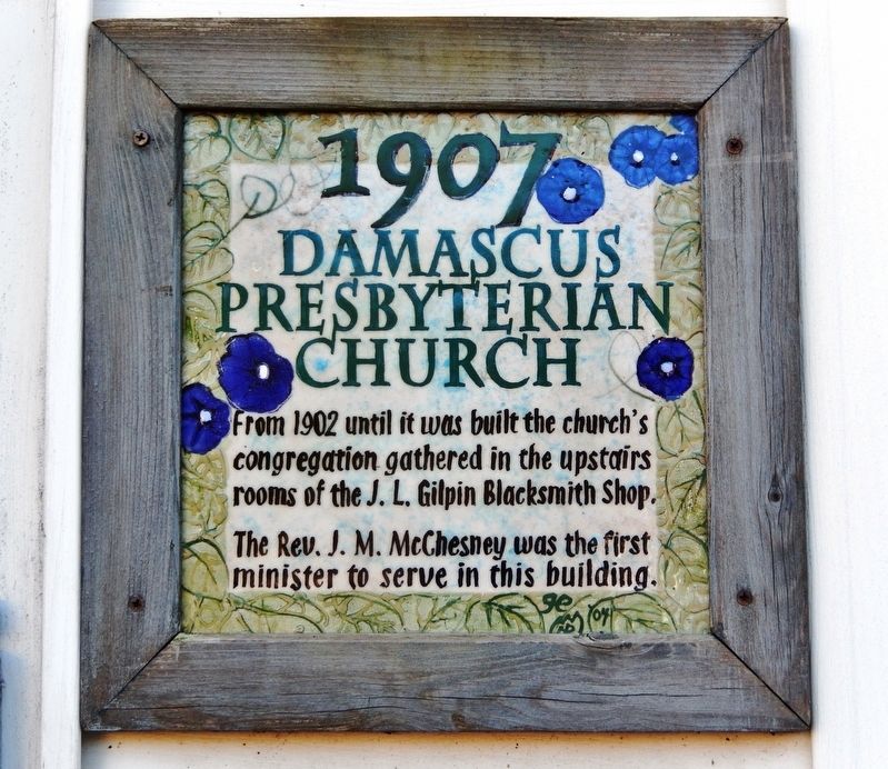 Damascus Presbyterian Church Marker image. Click for full size.