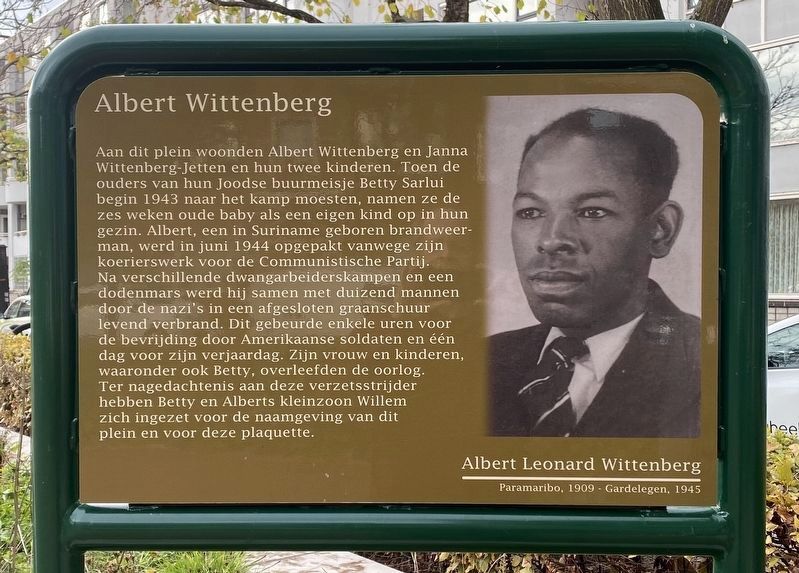 Albert Wittenberg Marker. Click for full size. Albert Wittenberg Marker image. Click for full size.