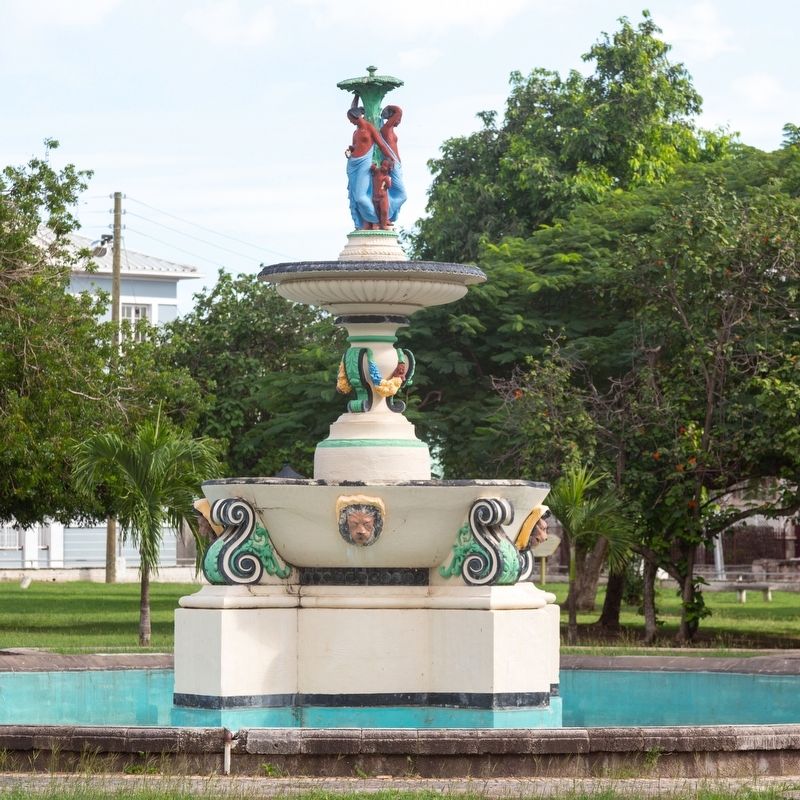 Stone Fountain at Independence Square, Basseterre, Saint Kitts image. Click for full size.