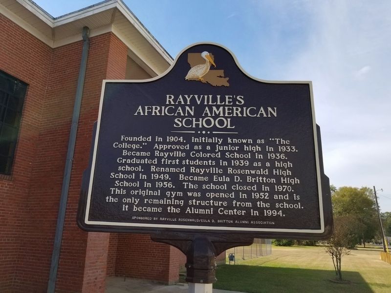 Rayville's African American School Marker image. Click for full size.