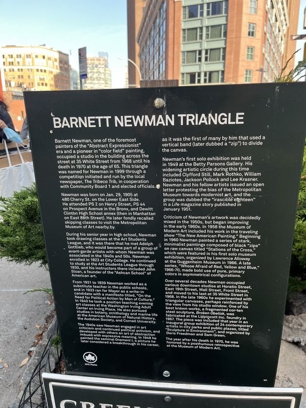 Barnett Newman Triangle Marker image. Click for full size.