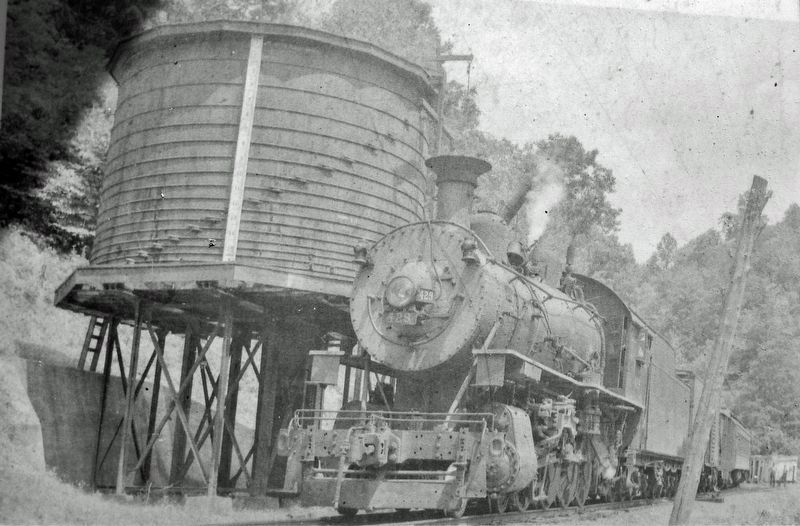 Marker detail: Locomotive at Water Tank. Click for full size. Marker detail: Locomotive at Water Tank image. Click for full size.