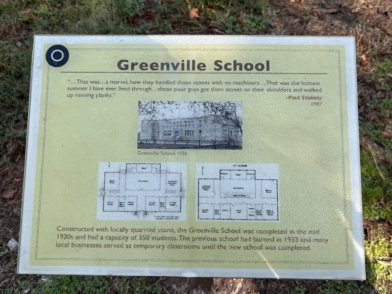 Greenville School Marker image. Click for full size.