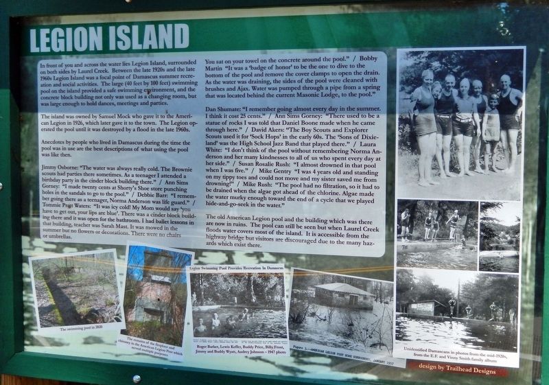 Legion Island Marker. Click for full size. Legion Island Marker image. Click for full size.