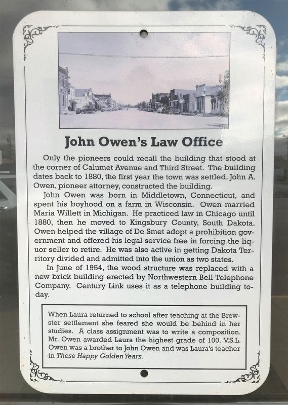 John Owen's Law Office Marker image. Click for full size.