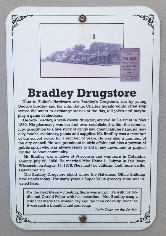 Bradley Drugstore Marker image. Click for full size.