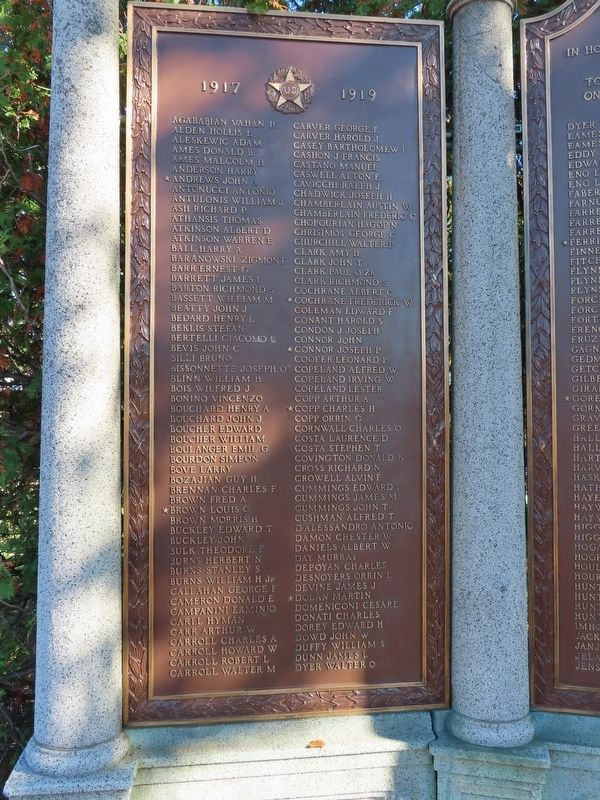 Bridgewater World War I Memorial image. Click for full size.