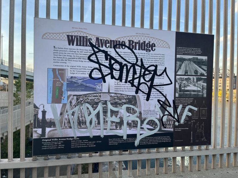 Willis Avenue Bridge Marker. Click for full size. Willis Avenue Bridge Marker image. Click for full size.