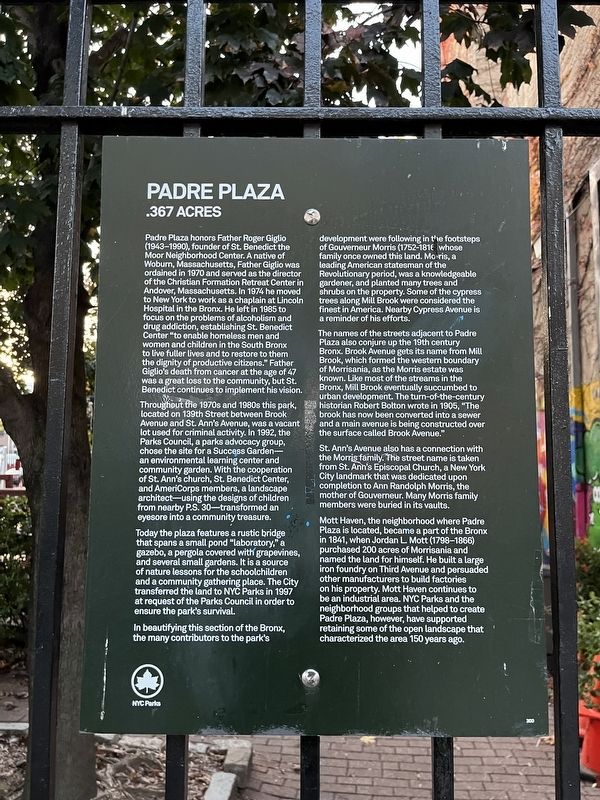 Padre Plaza Marker image. Click for full size.