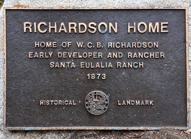 Richardson Home Marker image. Click for full size.