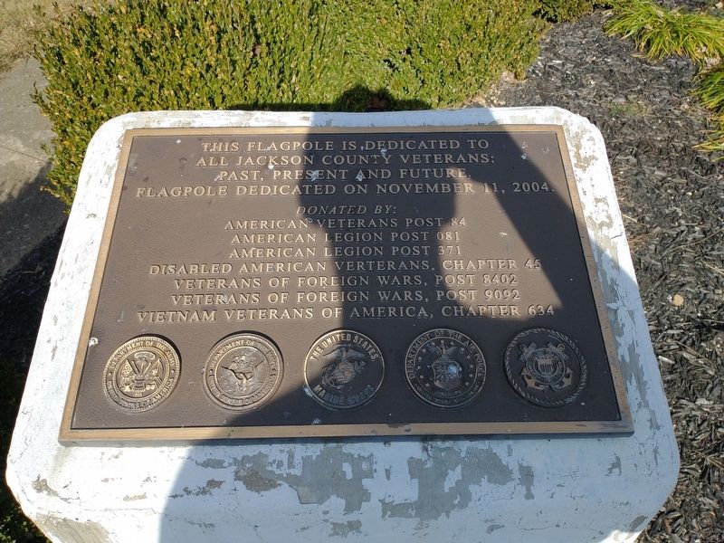 Jackson County Veterans Flagpole Marker image. Click for full size.