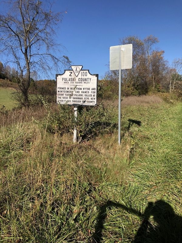 Pulaski County / Wythe County Marker. Click for full size. Pulaski County / Wythe County Marker image. Click for full size.