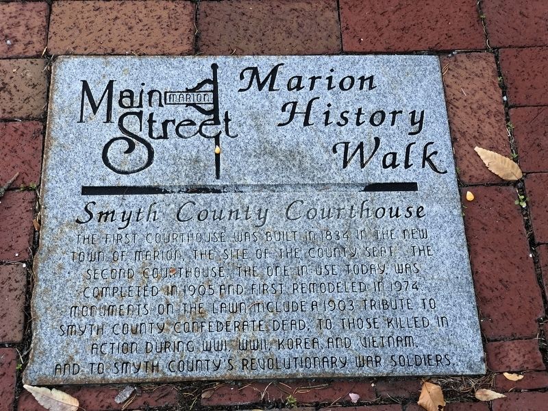 Smyth County Courthouse Marker image. Click for full size.