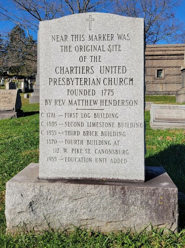 Chartiers United Presbyterian Church Marker image. Click for full size.
