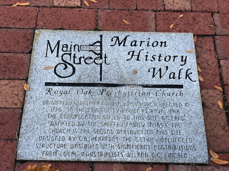 Royal Oak Presbyterian Church Marker image. Click for full size.