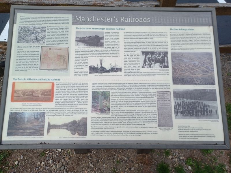 Manchester's Railroads Marker. Click for full size. Manchester's Railroads Marker image. Click for full size.